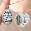 Custom Photo Love Lives Beyond Goodbye - Memorial Personalized Custom Locket Necklace - Sympathy Gift For Family Members