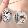 Custom Photo Paw Prints On My Soul - Memorial Personalized Custom Locket Necklace - Sympathy Gift For Pet Owners, Pet Lovers