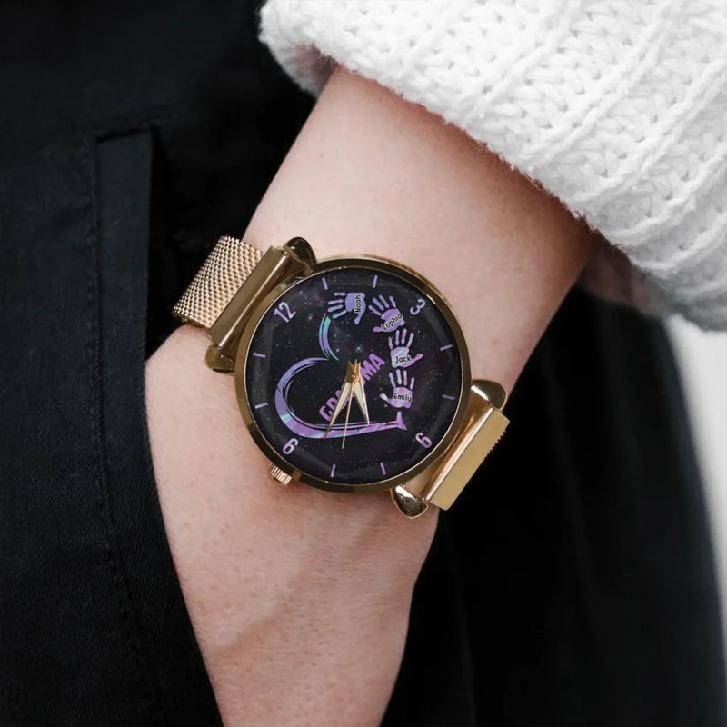 Every Second Is Precious - Family Personalized Custom Women's Watch - Mother's Day, Gift For Mom, Grandma