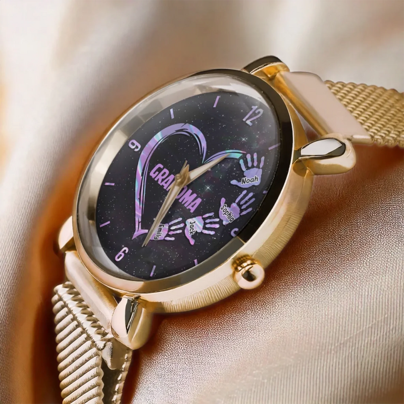 Every Second Is Precious - Family Personalized Custom Women's Watch - Mother's Day, Gift For Mom, Grandma