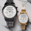 One Love, One Timepiece - Couple Personalized Custom Unisex Watch - Gift For Gift For Husband Wife, Anniversary