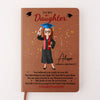 Dream Big, Shine Bright - Family Personalized Custom Leather Journal - Graduation Gift For Family Members, Siblings, Brothers, Sisters