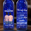 A Bond Time Can’t Break - Family Personalized Custom Blue Bottle Lamp - Mother's Day, Gift For Mom, Daughter