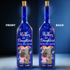 Love That Shines Through Generations - Family Personalized Custom Blue Bottle Lamp - Mother's Day, Gift For Mom, Daughter, Son