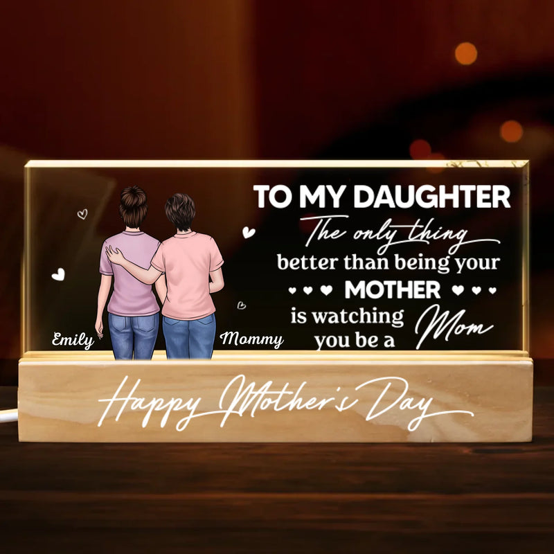 Love Passed From Hand To Hand - Family  Personalized Custom Acrylic Block 3D LED Night Light - Mother's Day, Gift For Mom, Daughter