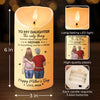 Two Hearts Forever Connected - Family Personalized Custom LED Candle - Mother's Day, Gift For Mom, Daughter
