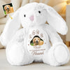 Custom Photo Forever My Cuddle Buddy - Memorial Personalized Custom Easter Bunny Plush - Sympathy Gift For Pet Owners, Pet Lovers