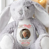 Custom Photo When You Miss Me, I’m Near - Memorial Personalized Custom Easter Bunny Plush - Sympathy Gift For Family Members