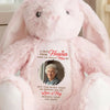 Custom Photo When You Miss Me, I’m Near - Memorial Personalized Custom Easter Bunny Plush - Sympathy Gift For Family Members