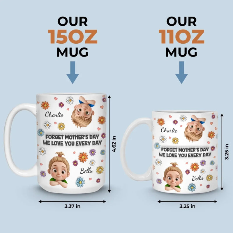 Mom, Our Love Is Endless - Family Personalized Custom 3D Inflated Effect Printed Mug - Mother's Day, Gift For Mom, Grandma