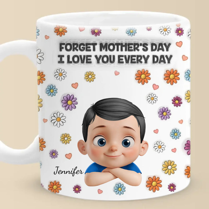 Mom, Our Love Is Endless - Family Personalized Custom 3D Inflated Effect Printed Mug - Mother's Day, Gift For Mom, Grandma