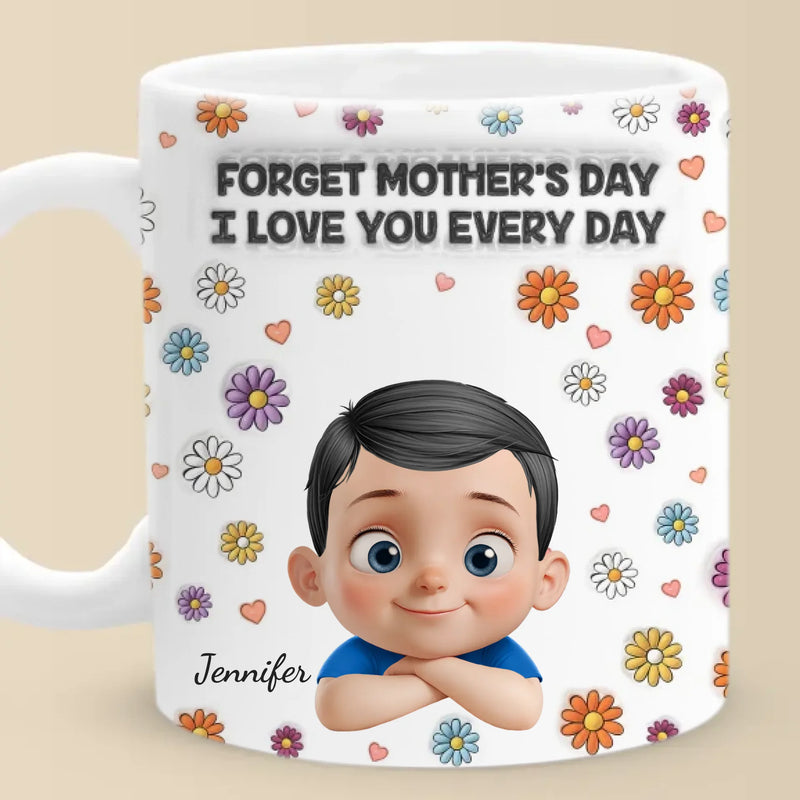 Mom, Our Love Is Endless - Family Personalized Custom 3D Inflated Effect Printed Mug - Mother's Day, Gift For Mom, Grandma