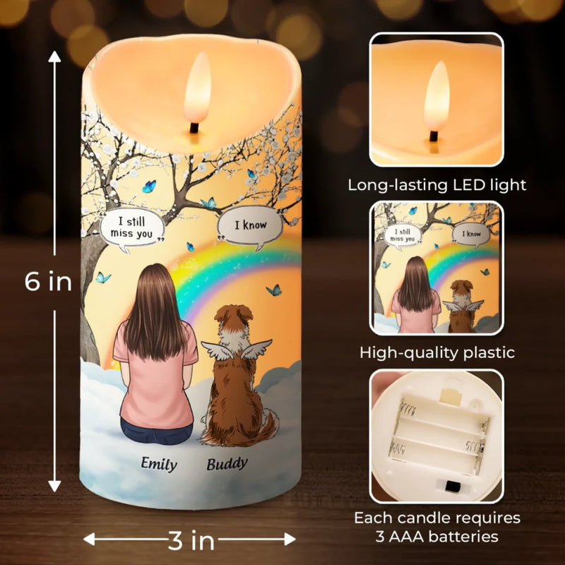 Some Angels Choose Fur Instead Of Wings - Memorial Personalized Custom LED Candle - Sympathy Gift For Pet Owners, Pet Lovers