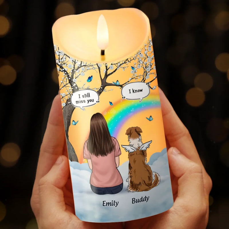 Some Angels Choose Fur Instead Of Wings - Memorial Personalized Custom LED Candle - Sympathy Gift For Pet Owners, Pet Lovers