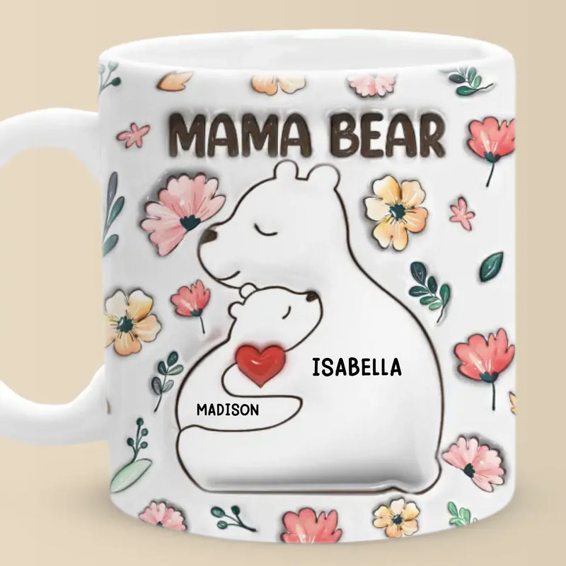 Love You Beary Much, Mama - Family Personalized Custom 3D Inflated Effect Printed Mug - Mother's Day, Gift For Mom, Grandma
