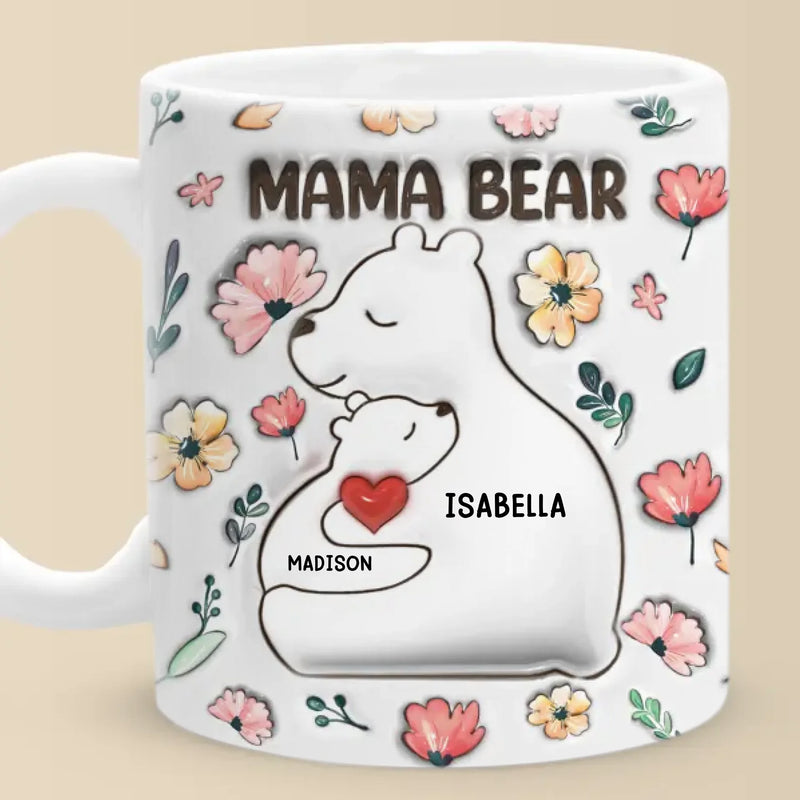 Love You Beary Much, Mama - Family Personalized Custom 3D Inflated Effect Printed Mug - Mother's Day, Gift For Mom, Grandma