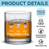 Thanks For The Save, Mom - Family Personalized Custom Whiskey Glass - Mother's Day, Gift For Mom