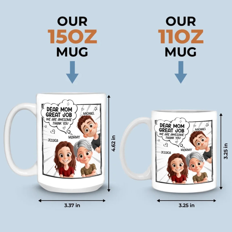 Mom, You Nailed It - Family Personalized Custom Mug - Mother's Day, Gift For Mom, Grandma