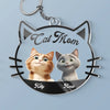 Living The Dream, Cat Mom Life - Cat Personalized Custom Shaped Acrylic Keychain - Gift For Pet Owners, Pet Lovers