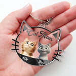 Custom Name Cat Mom Gifts for Cat Lovers - Personalized Acrylic Keychain