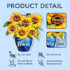 Sunflowers And Love For Mom - Family Personalized Custom Car Ornament - Acrylic Custom Shaped - Mother's Day, Gift For Mom, Grandma