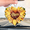 You Make Life Bloom, Mom - Family Personalized Custom Car Ornament - Acrylic Custom Shaped - Mother's Day, Gift For Mom, Grandma