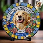 Custom Pet Photo Memorial Gifts for Dog Lovers - Personalized Stone With Stand