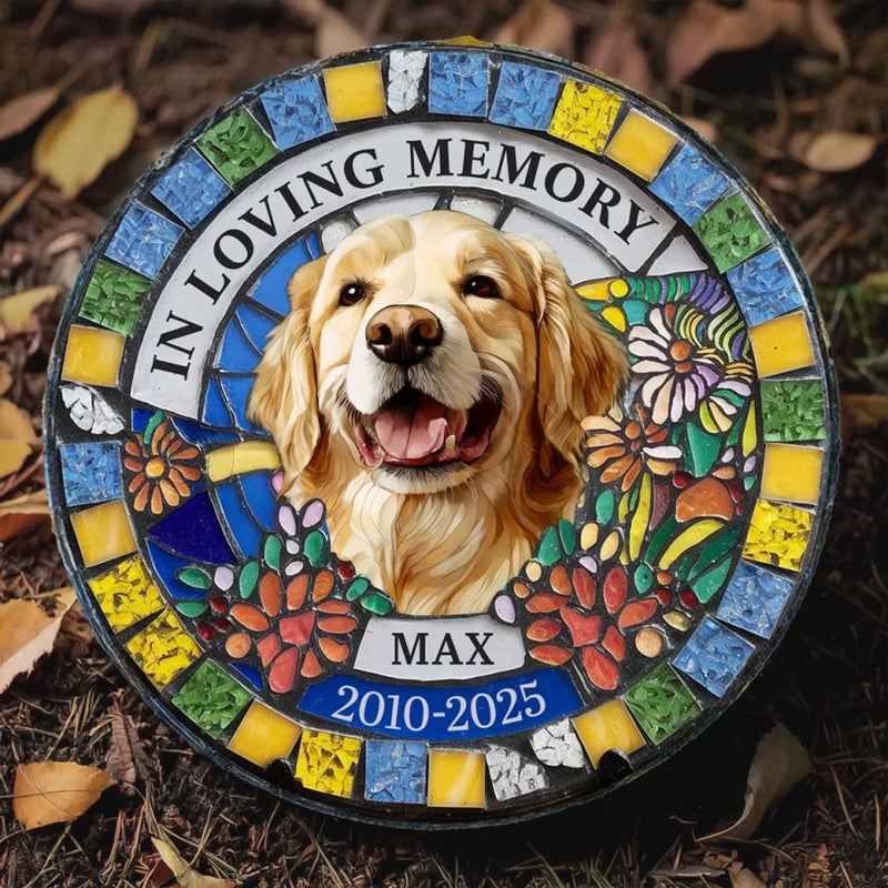 Custom Pet Photo Memorial Gifts for Dog Lovers - Personalized Stone With Stand