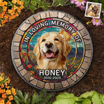 Custom Pet Photo Dog Memorial Gifts - Personalized Stone With Stand