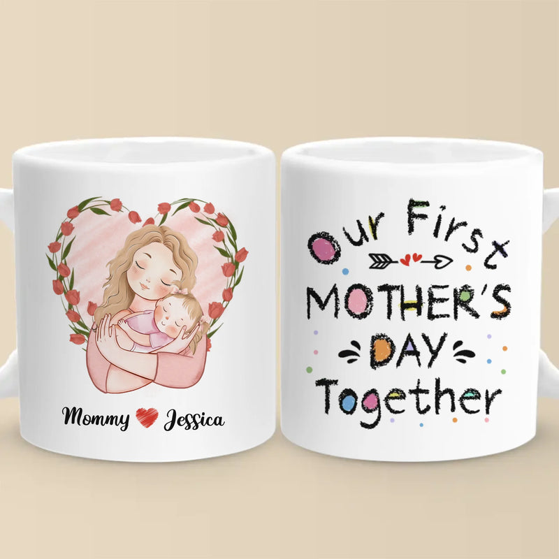 Custom Name First Mother's Day Gifts for New Moms - Personalized Mugs