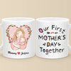 Our Journey Begins With Love - Family Personalized Custom Mug - Mother's Day, Baby Shower Gift, Gift For First Mom