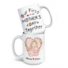 Our Journey Begins With Love - Family Personalized Custom Mug - Mother's Day, Baby Shower Gift, Gift For First Mom