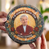 Custom Photo A Quiet Presence That Echoes Still - Memorial Personalized Custom Round Shaped Stone With Stand - Sympathy Gift For Family Members