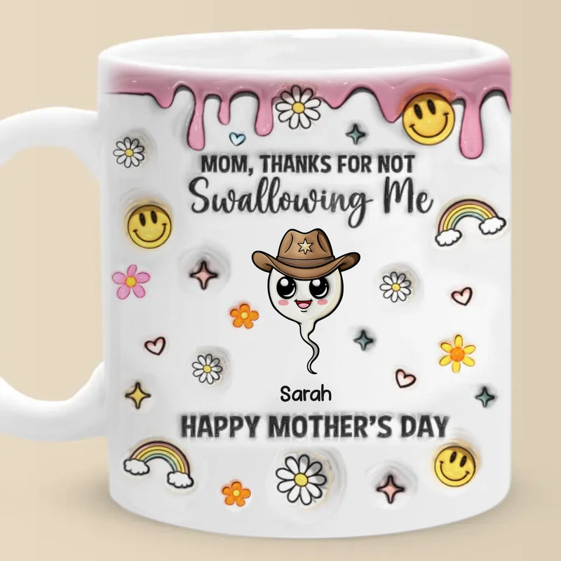 Thanks For Choosing Motherhood - Family Personalized Custom 3D Inflated Effect Printed Mug - Mother's Day, Gift For Mom