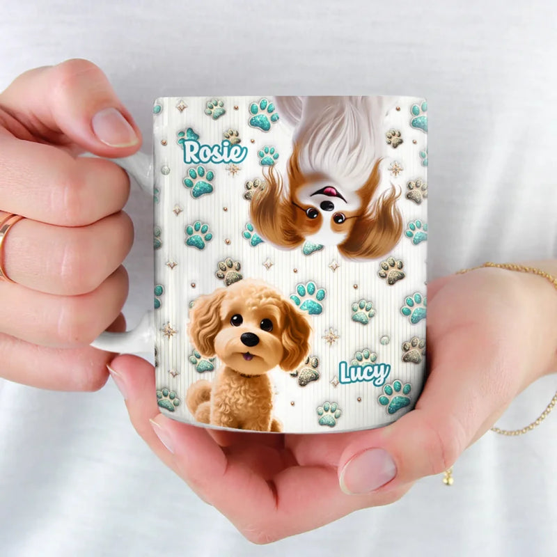 Twice The Fur, Twice The Fun - Dog & Cat Personalized Custom 3D Inflated Effect Printed Mug - Mother's Day, Gift For Pet Owners, Pet Lovers