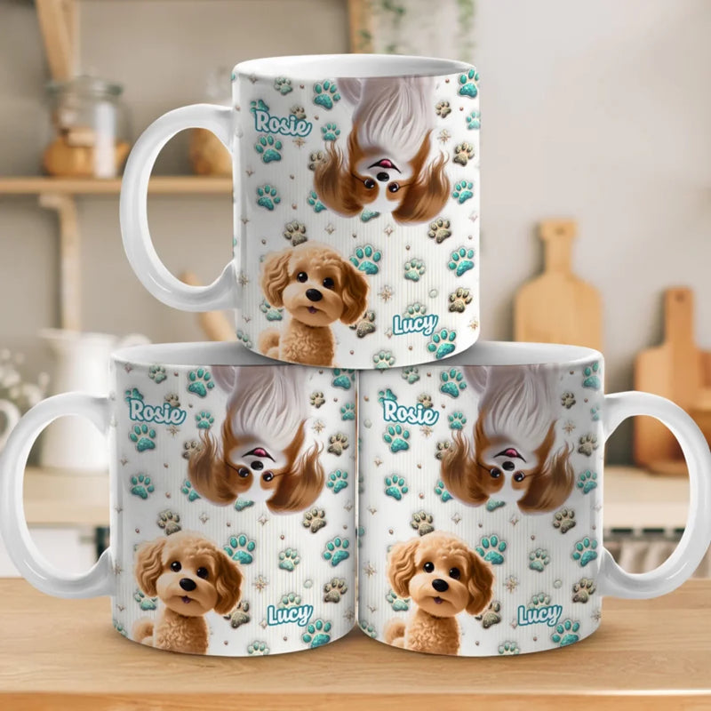 Twice The Fur, Twice The Fun - Dog & Cat Personalized Custom 3D Inflated Effect Printed Mug - Mother's Day, Gift For Pet Owners, Pet Lovers
