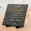 You Make Me Proud, Always - Family Personalized Custom Square Shaped Stone With Stand - Mother's Day, Gift For Mom, Daughter