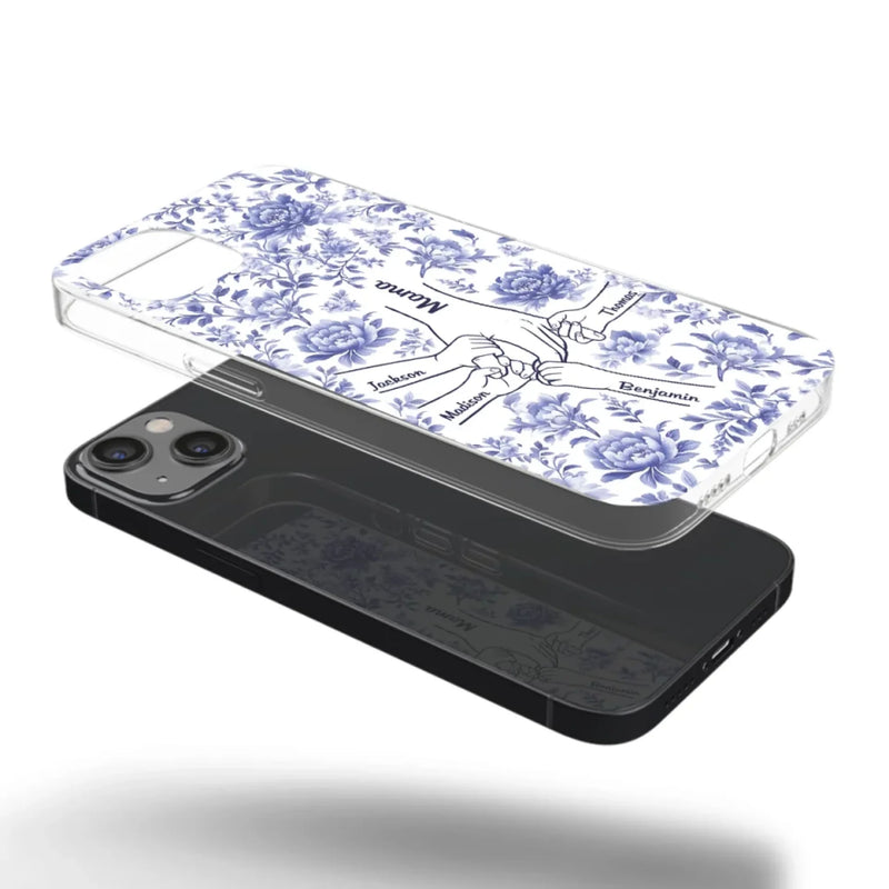 Love Grows In Every Moment - Family Personalized Custom Clear Phone Case - Mother's Day, Gift For Mom, Grandma