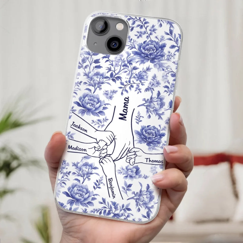 Love Grows In Every Moment - Family Personalized Custom Clear Phone Case - Mother's Day, Gift For Mom, Grandma