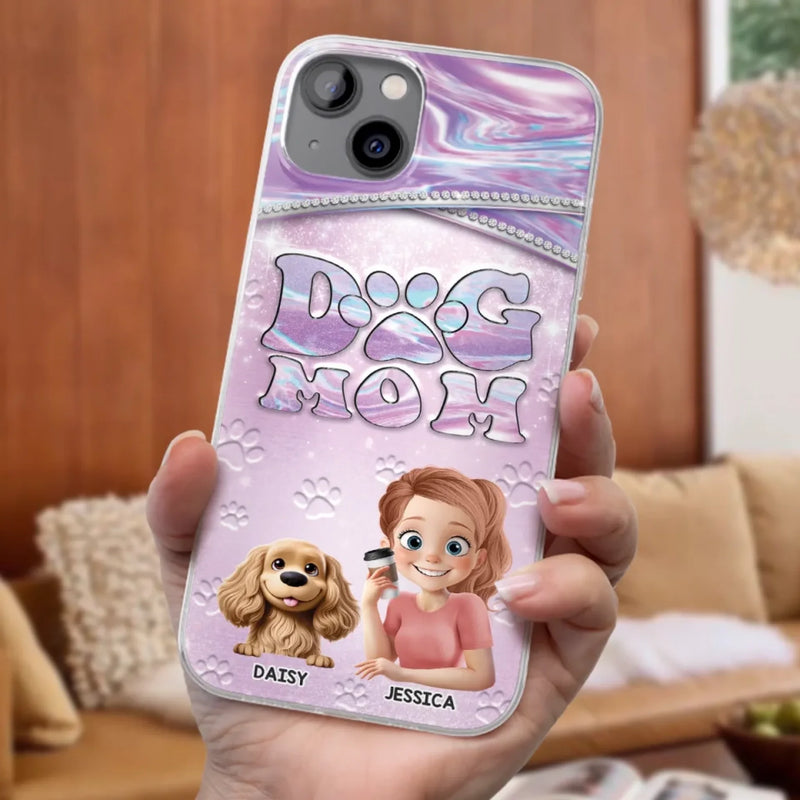 Dog Mom Mode, Always On - Dog Personalized Custom Clear Phone Case - Mother's Day, Gift For Pet Owners, Pet Lovers