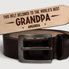 Strong Roots, Strong Dad, Strong Love - Family Personalized Custom Engraved Leather Belt - Father's Day, Gift For Dad, Grandpa