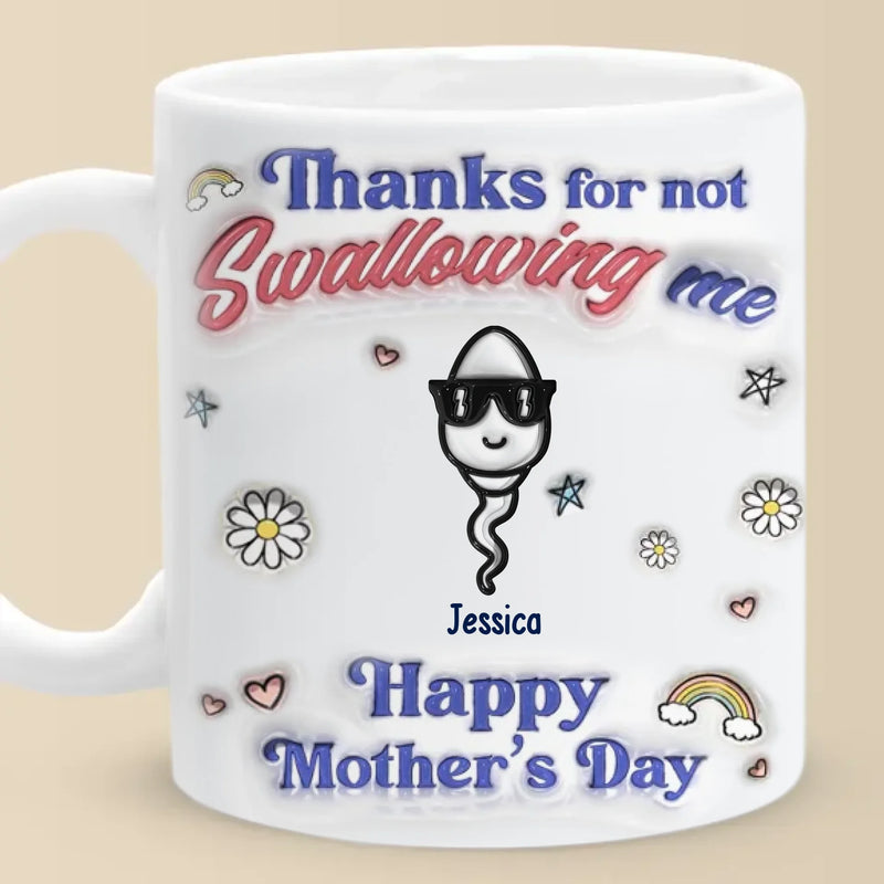 You Really Took One For The Team - Family Personalized Custom 3D Inflated Effect Printed Mug - Mother's Day, Gift For Mom