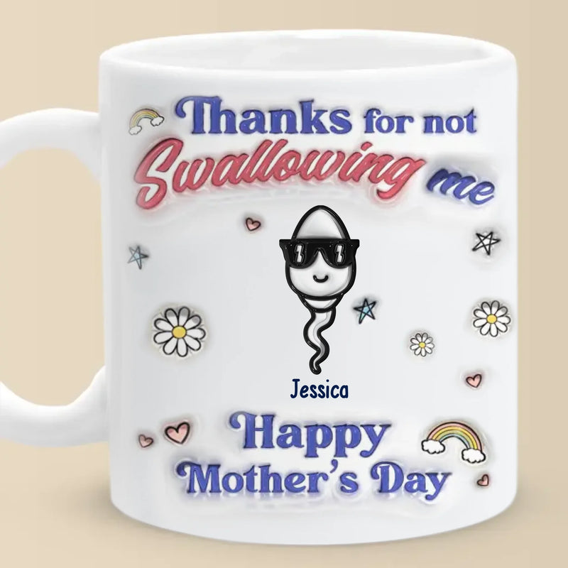 You Really Took One For The Team - Family Personalized Custom 3D Inflated Effect Printed Mug - Mother's Day, Gift For Mom