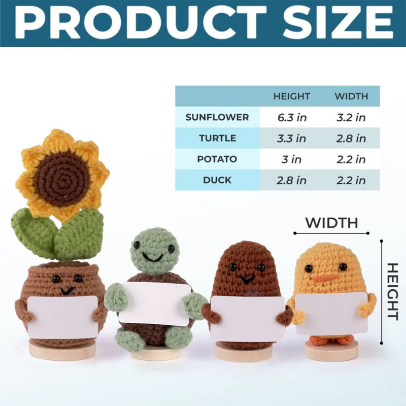 Thanks For Always Being There, Mom - Family Personalized Custom Handmade Crochet Plush With Motivational Message - Mother's Day, Gift For Mom