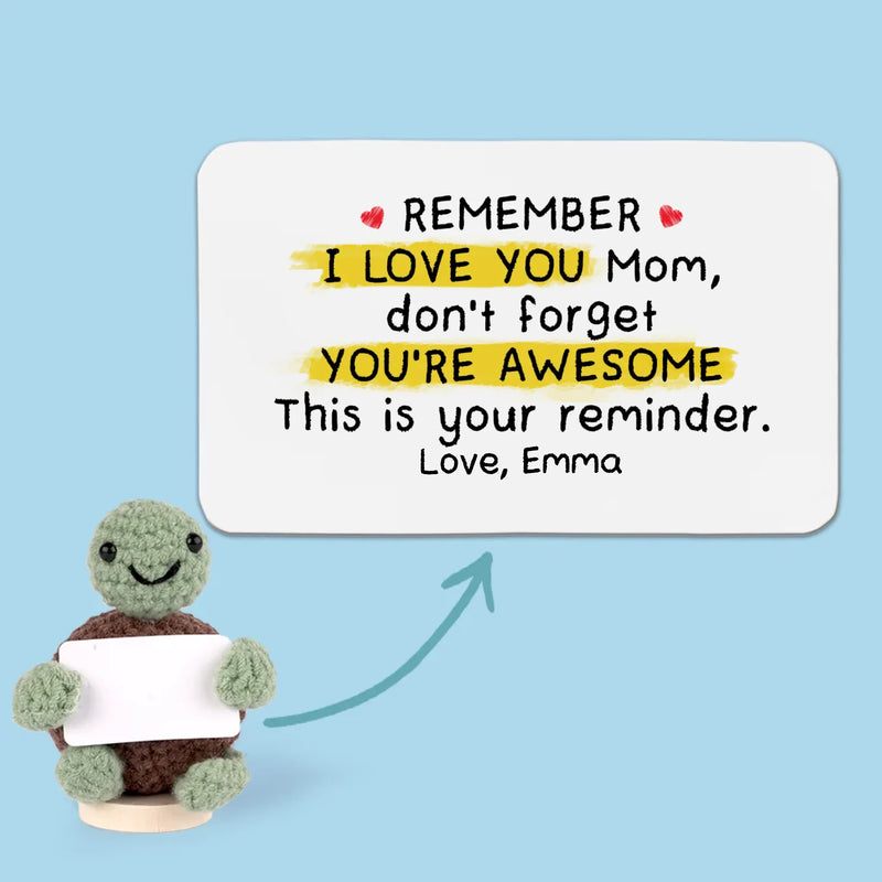 Thanks For Always Being There, Mom - Family Personalized Custom Handmade Crochet Plush With Motivational Message - Mother's Day, Gift For Mom