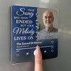 Custom Photo I Miss The Sound Of Your Voice - Memorial Personalized Custom Music Fridge Magnet That Can Play Songs - Sympathy Gift For Family Members