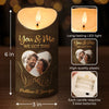 Custom Photo Hold My Hand, Hold My Heart - Couple Personalized Custom LED Candle - Gift For Husband Wife, Anniversary