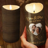 Custom Photo Hold My Hand, Hold My Heart - Couple Personalized Custom LED Candle - Gift For Husband Wife, Anniversary