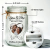 Custom Photo Forever Starts Here - Couple Personalized Custom Mason Jar Light - Gift For Husband Wife, Anniversary