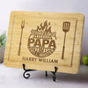 Grill Marks Made With Love - Family Personalized Custom Engraved Wooden Cutting Board - Father's Day, Gift For Dad, Grandpa